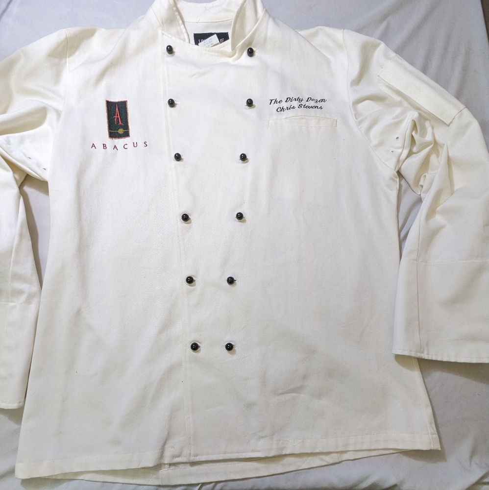 Abacus Chef Jacket THE DIRTY DOZEN Chris Stevens Size 40 Large